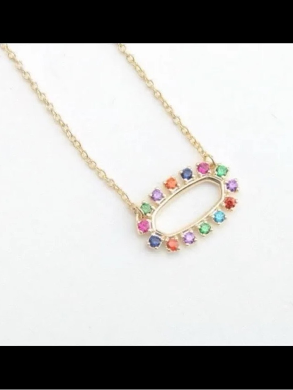 Kendra Scott Multicolor Open Frame Elisa Necklace